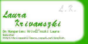 laura krivanszki business card